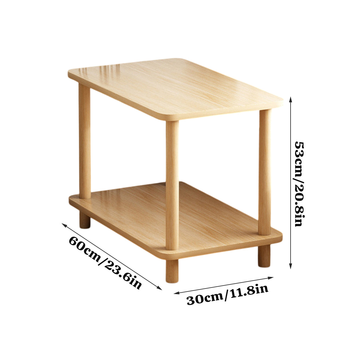 Minimalist Double-Layer Sofa Side Table