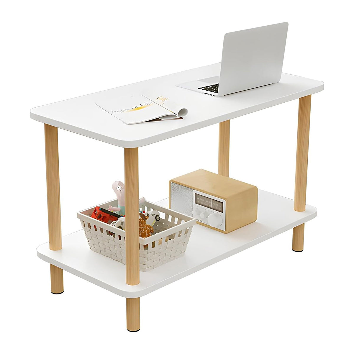 Minimalist Double-Layer Sofa Side Table