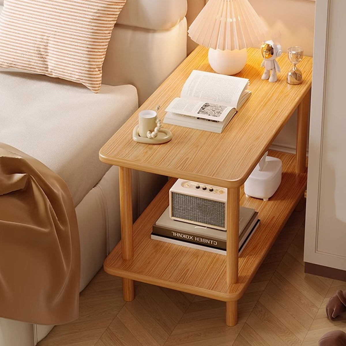 Minimalist Double-Layer Sofa Side Table
