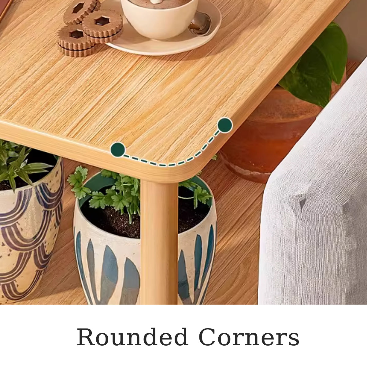Minimalist Double-Layer Sofa Side Table