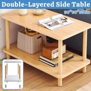 Minimalist Double-Layer Sofa Side Table