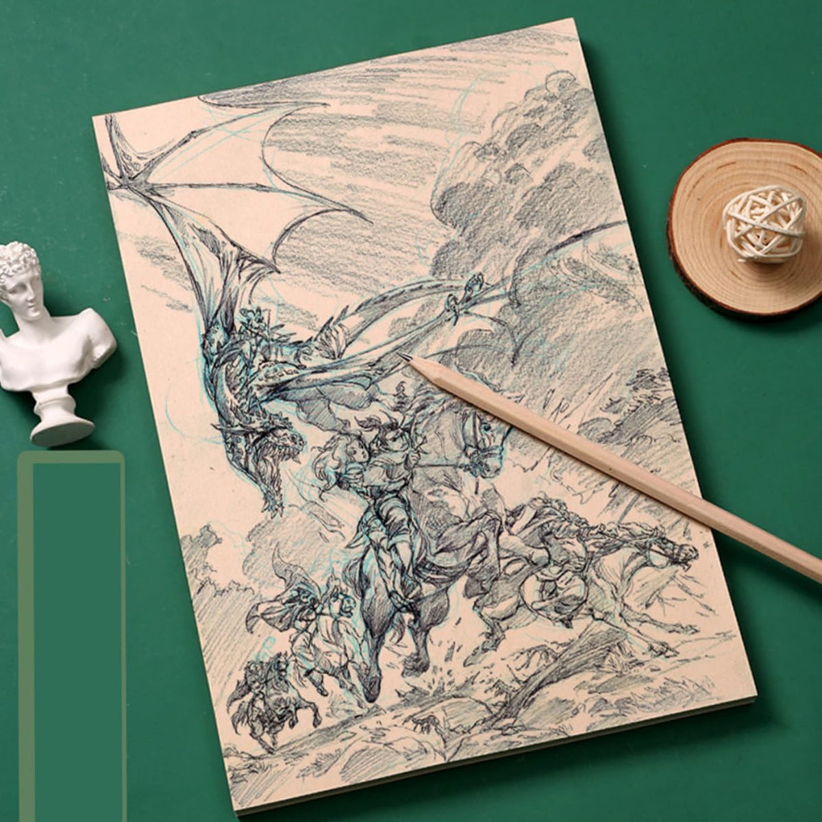 Student Wooden Color Draft Paper Notebook 320 / 500 Sheets