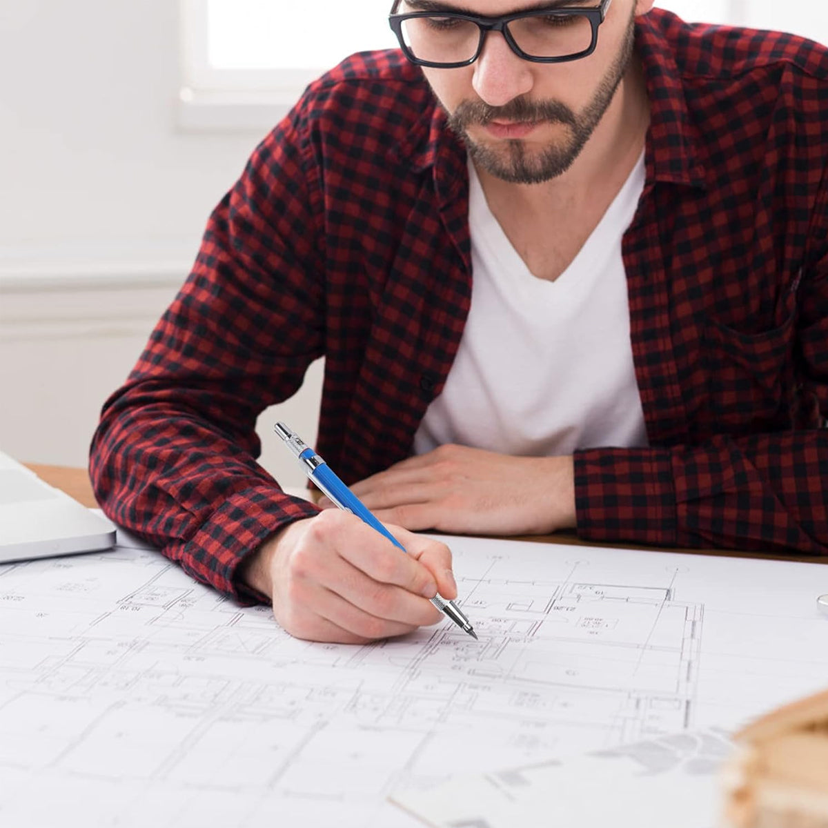 2mm HB Lead Holder Pencil with Refillable Leads for Drawing & Drafting