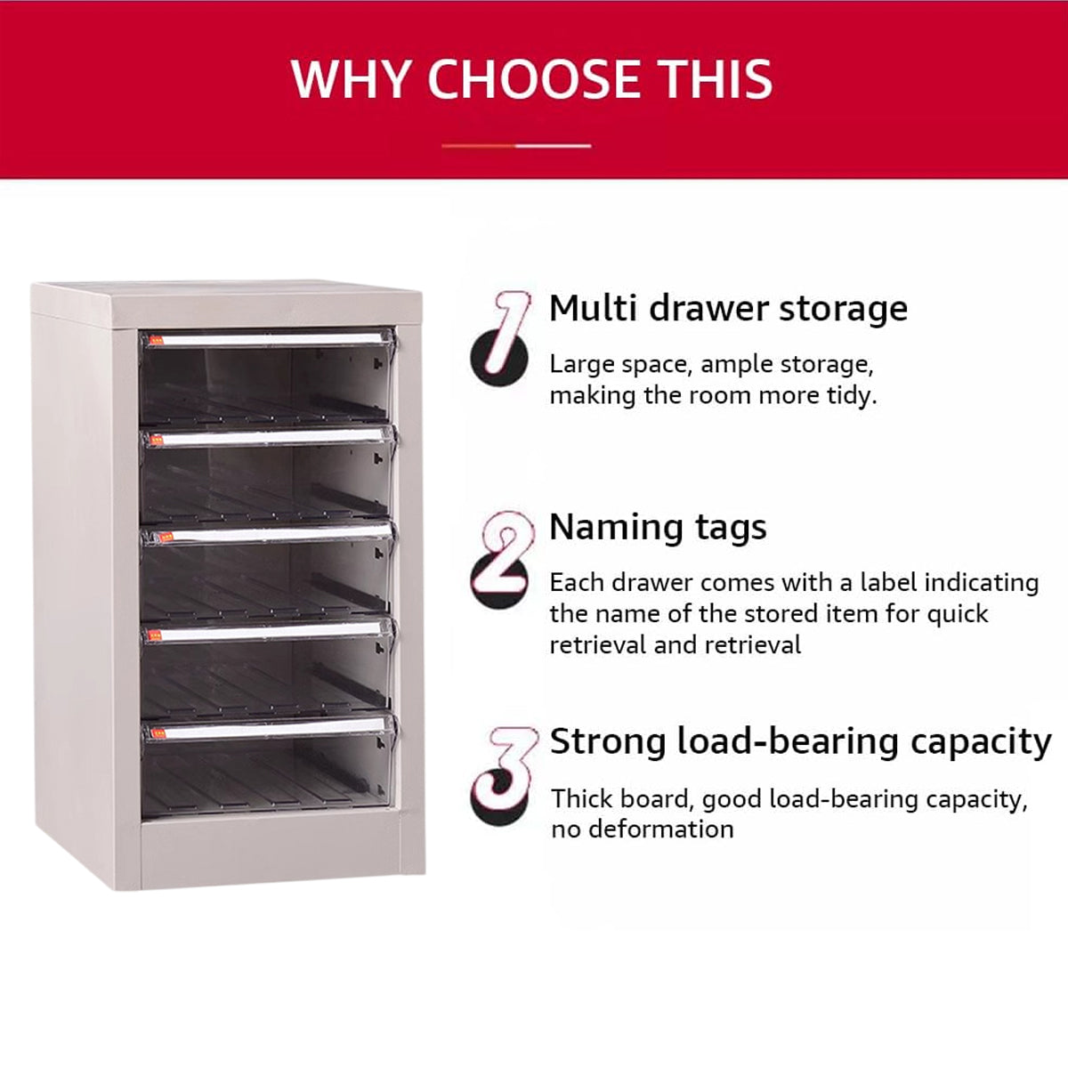 Multi-Layer Drawer File Cabinet for A4 Documents