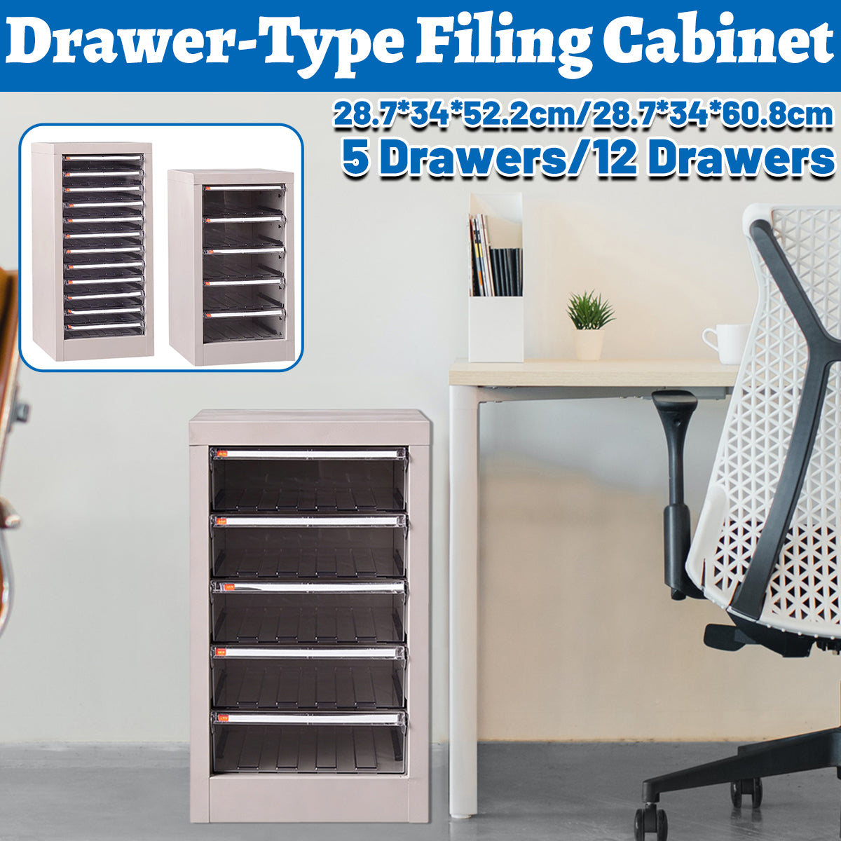 Multi-Layer Drawer File Cabinet for A4 Documents