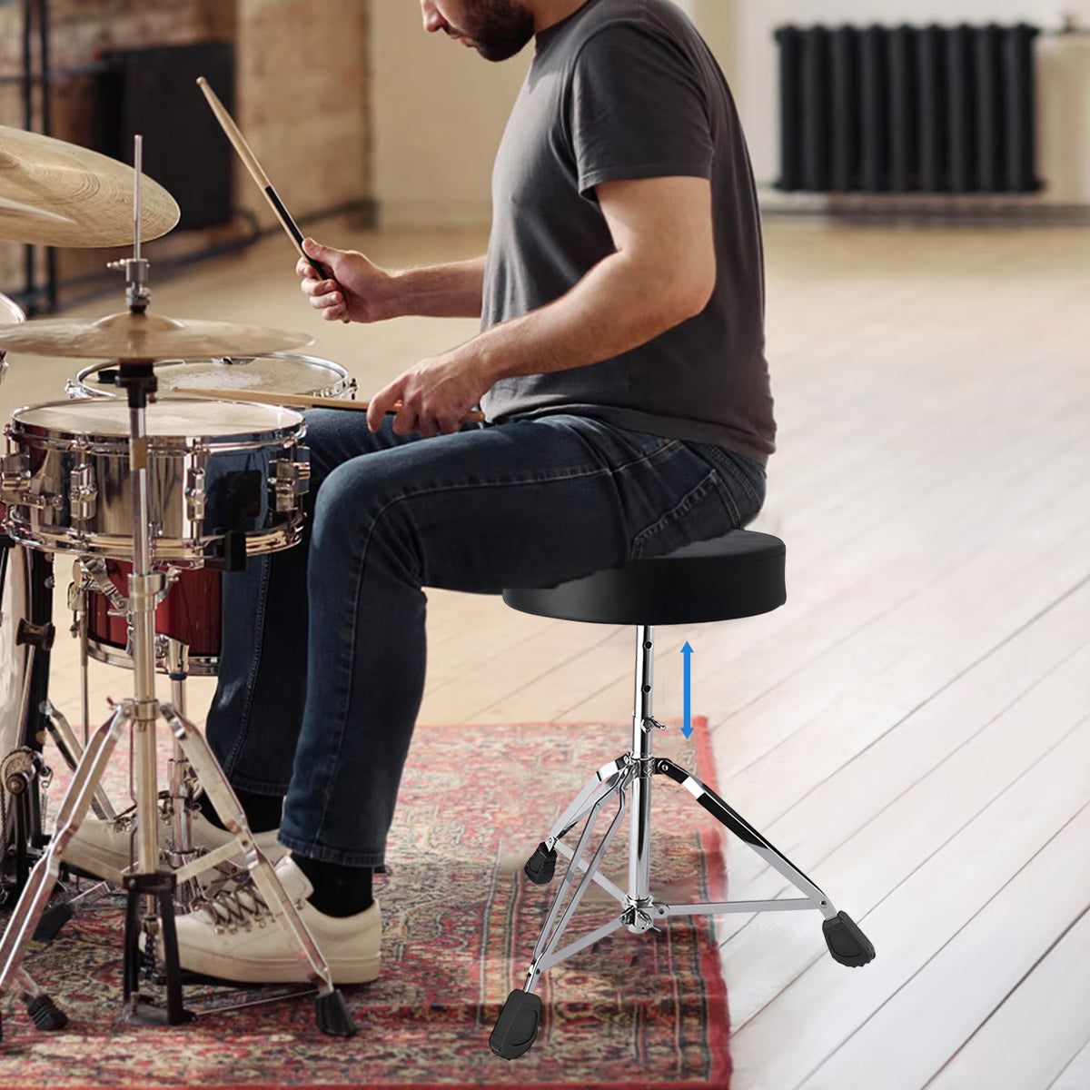 Adjustable Drum Throne Thickened Seat for Kids