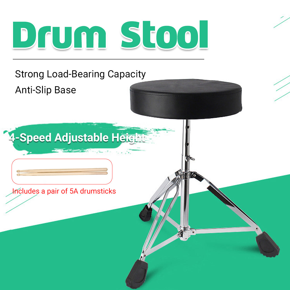 Adjustable Drum Throne Thickened Seat for Kids