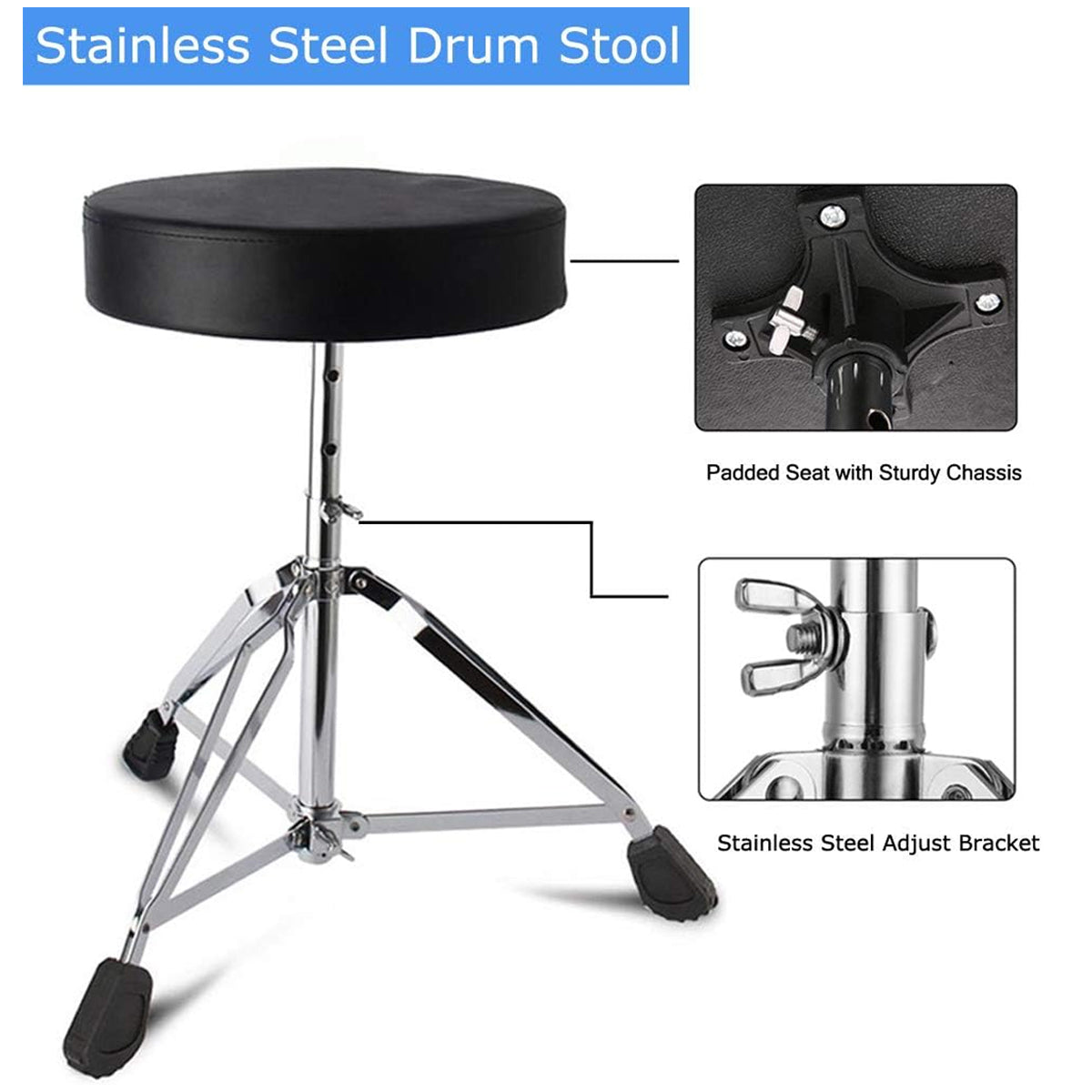 Adjustable Drum Throne Thickened Seat for Kids
