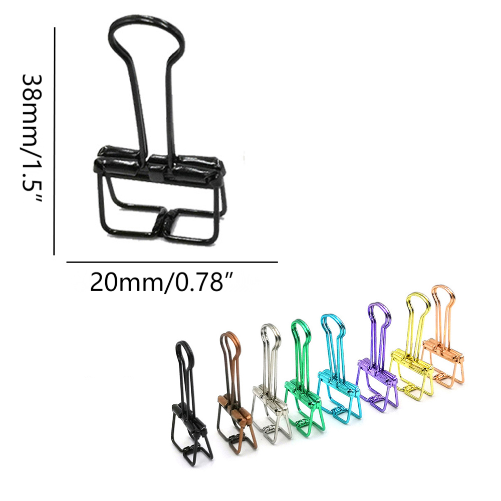 Hollow Swallowtail Metal Binder Clips Bookmark Style in 8 Colours