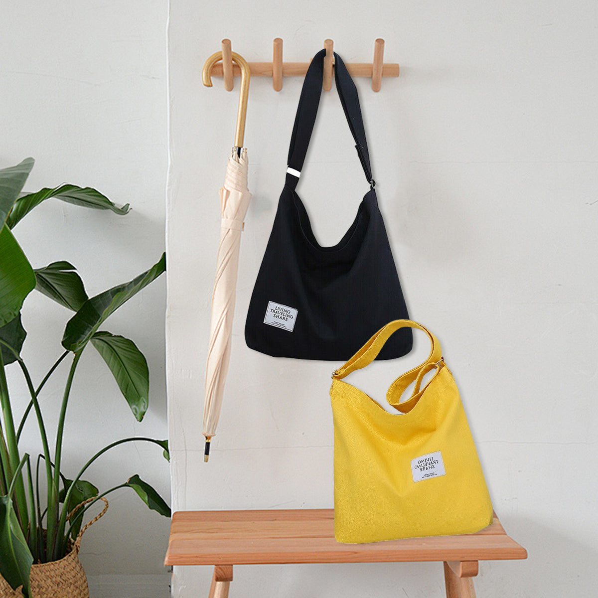 Large Canvas Shoulder Handbag Women Travel Tote Bag