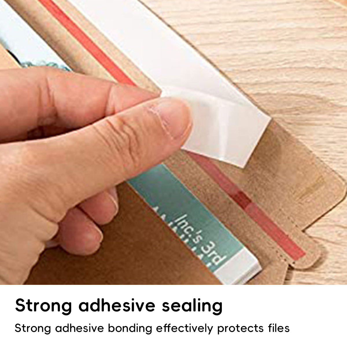 100 Pcs Kraft Window Envelopes Self-Seal