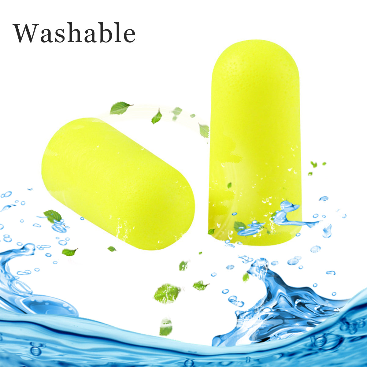 3M Foam Earplugs Yellow Moisture Resistant Soft Fit