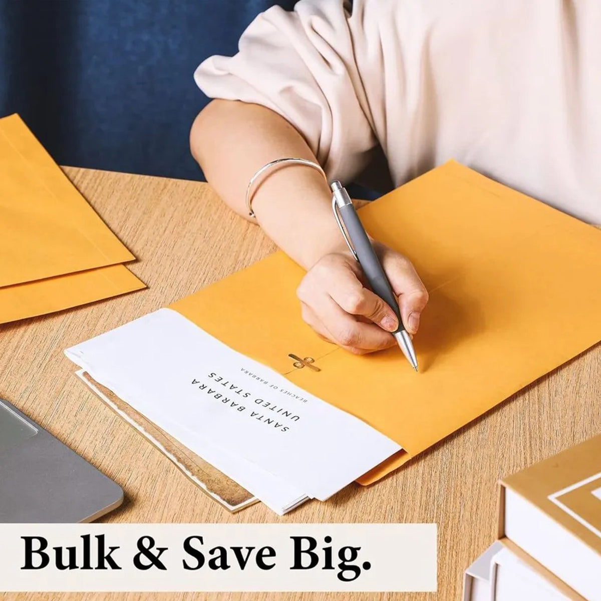 Yellow Kraft Paper Envelope Bag for Documents