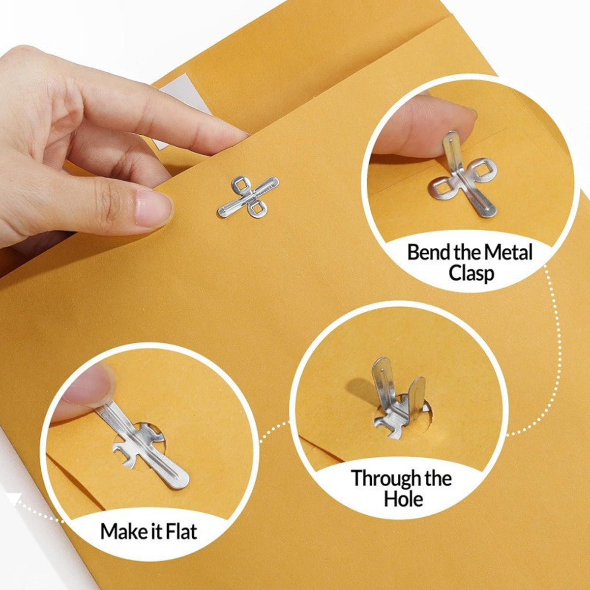 Yellow Kraft Paper Envelope Bag for Documents