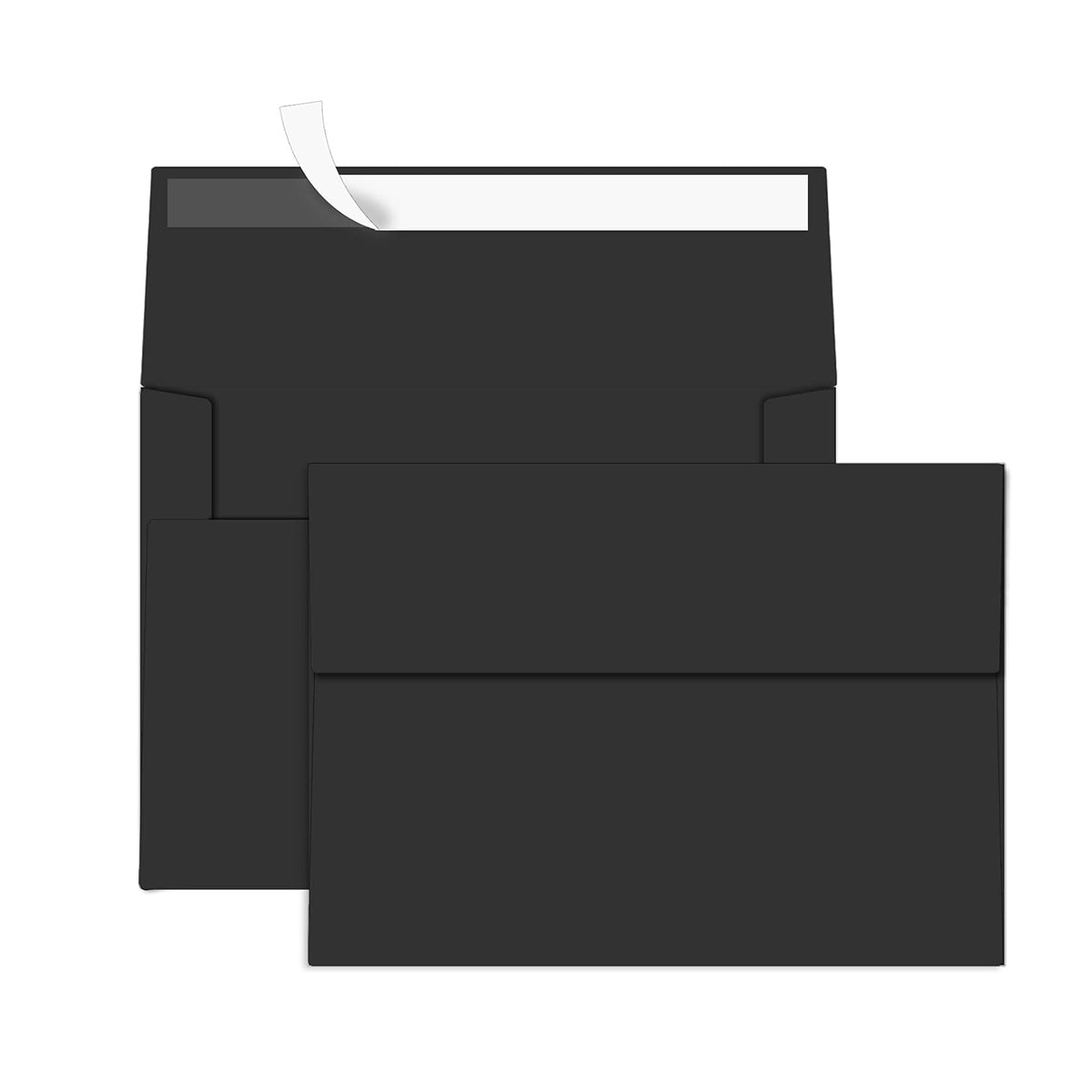 50 Pcs Black Pearlescent Envelopes Peel and Seal
