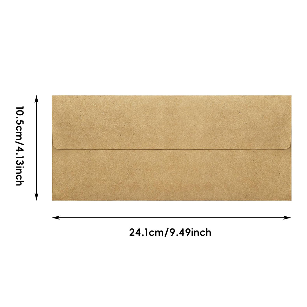 100 Pcs Kraft Self-Adhesive Envelopes for Office