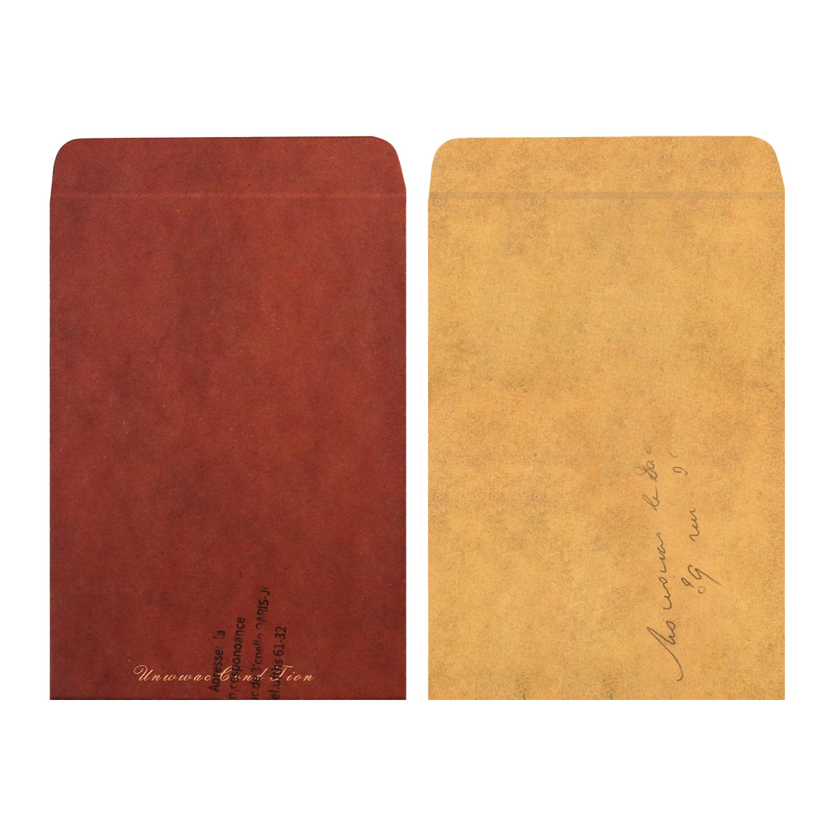50 Pcs Vintage Kraft Paper Envelopes Self-Adhesive