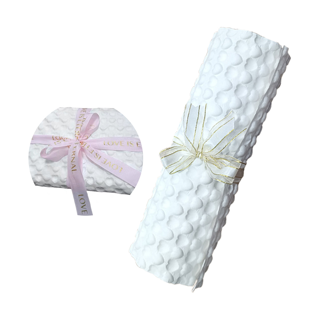 Embossed White Kraft Paper Packaging Sheet Texture Wrap