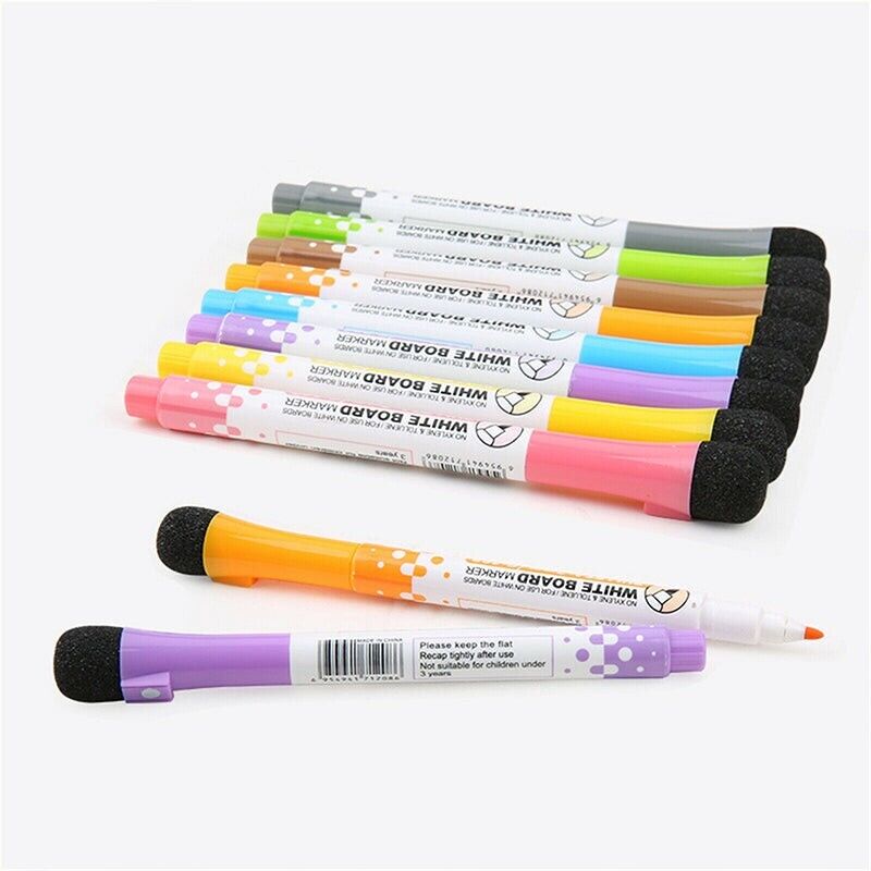 8 Pcs Whiteboard Markers Non-toxic Erasable Magnetic Painting Pen Set