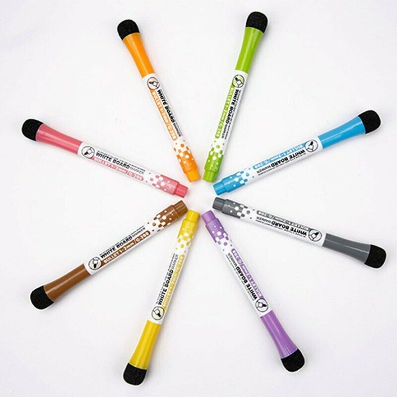 8 Pcs Whiteboard Markers Non-toxic Erasable Magnetic Painting Pen Set