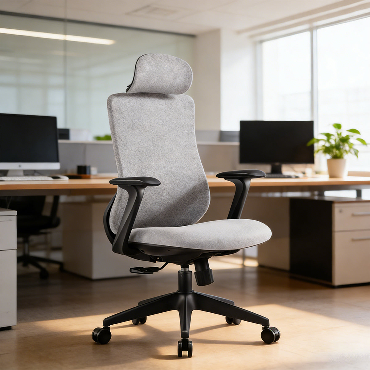 Ergonomic Office Chair with S-Shaped Backrest