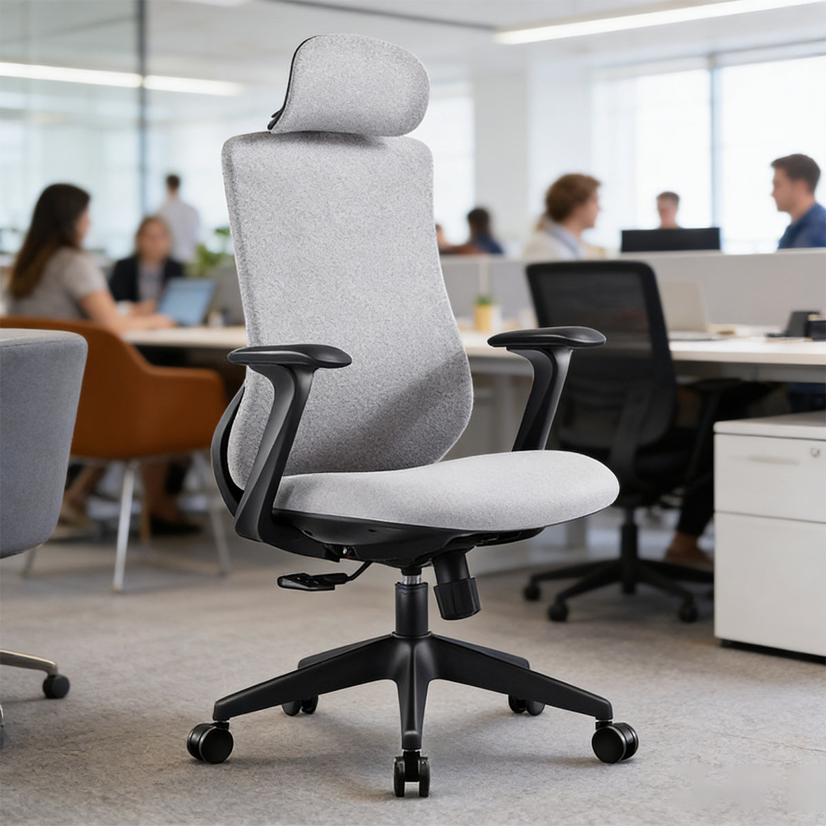 Ergonomic Office Chair with S-Shaped Backrest