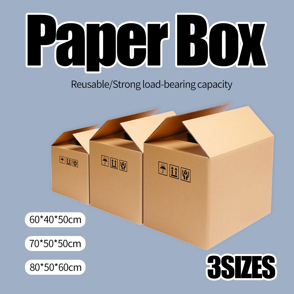 Moving Boxes Large Cardboard Packing Cartons 3 Sizes