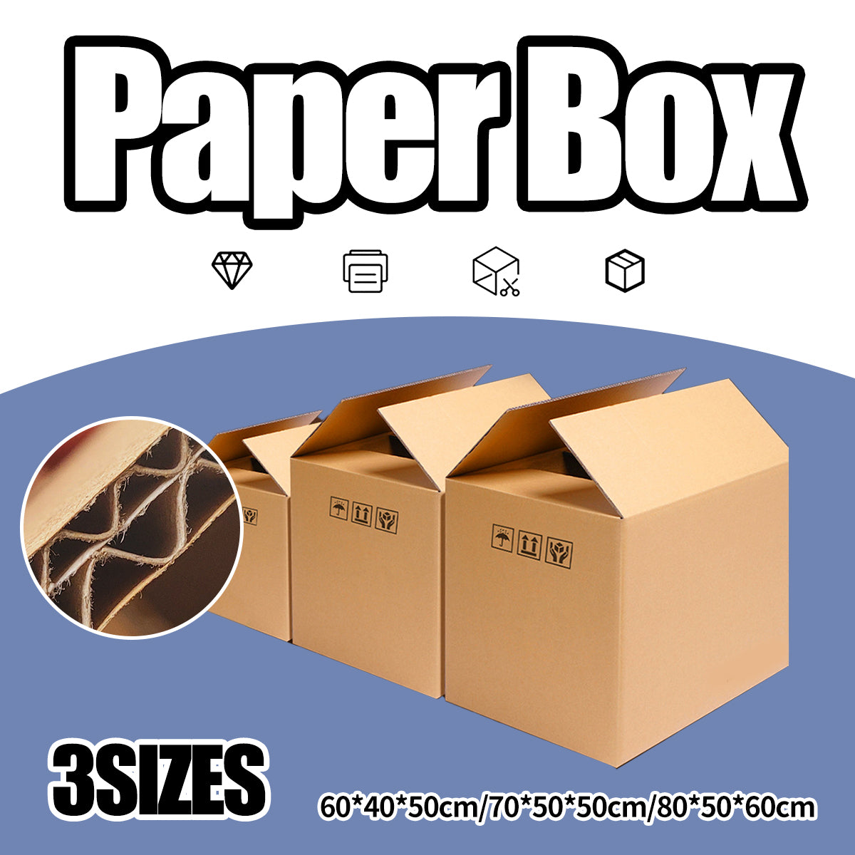 Moving Boxes Large Cardboard Packing Cartons 3 Sizes