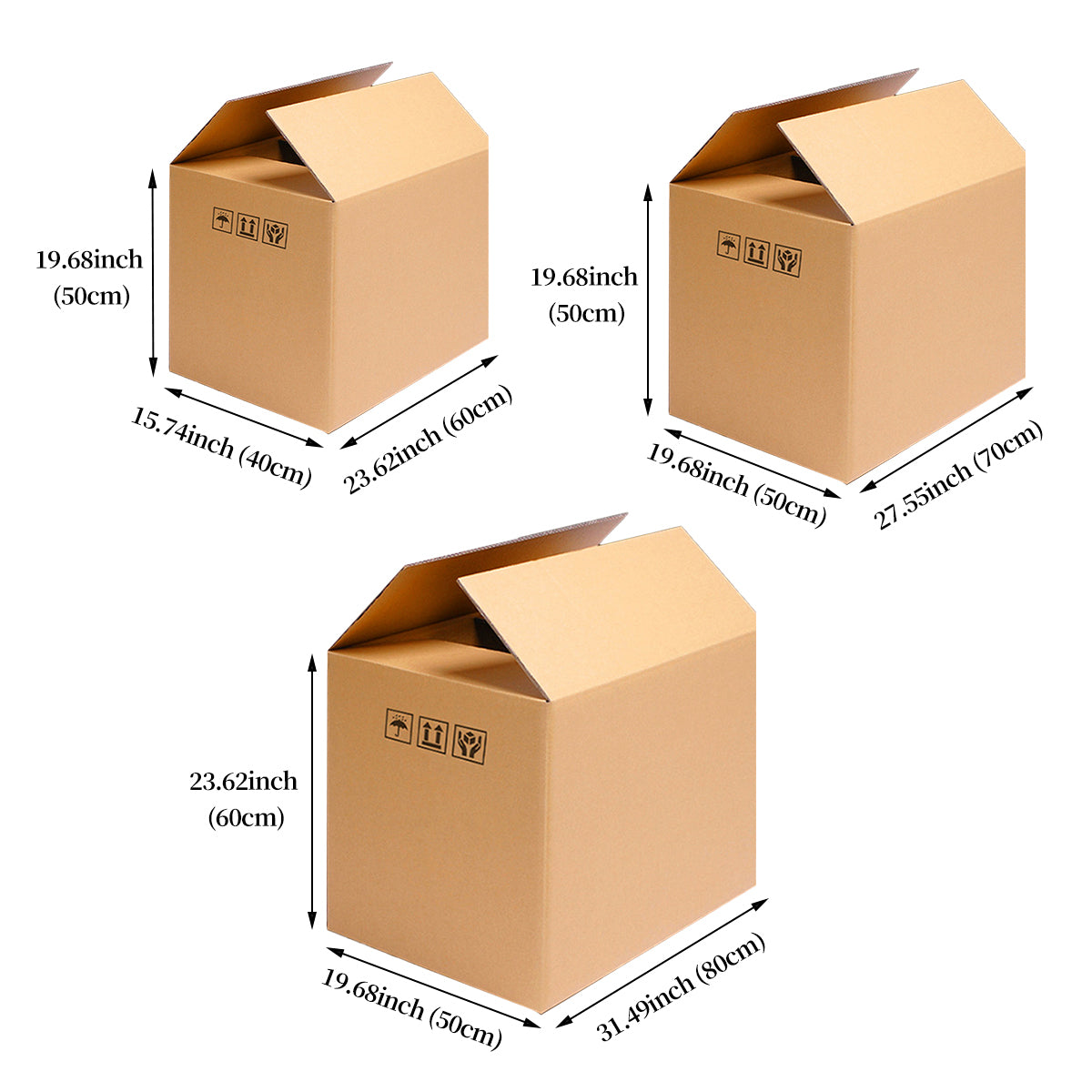 Moving Boxes Large Cardboard Packing Cartons 3 Sizes
