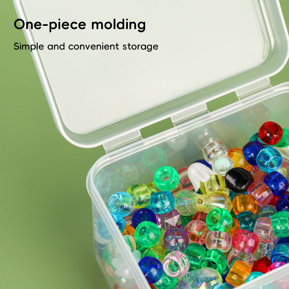 10pcs Mini Clear Plastic Boxes with Snap Lids