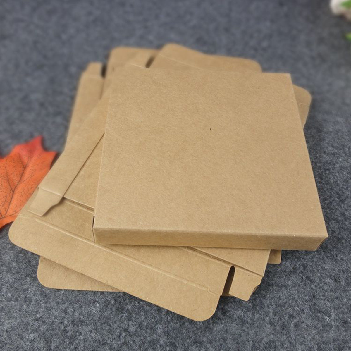 50pcs Brown Kraft Paper Shipping Boxes 2 Sizes