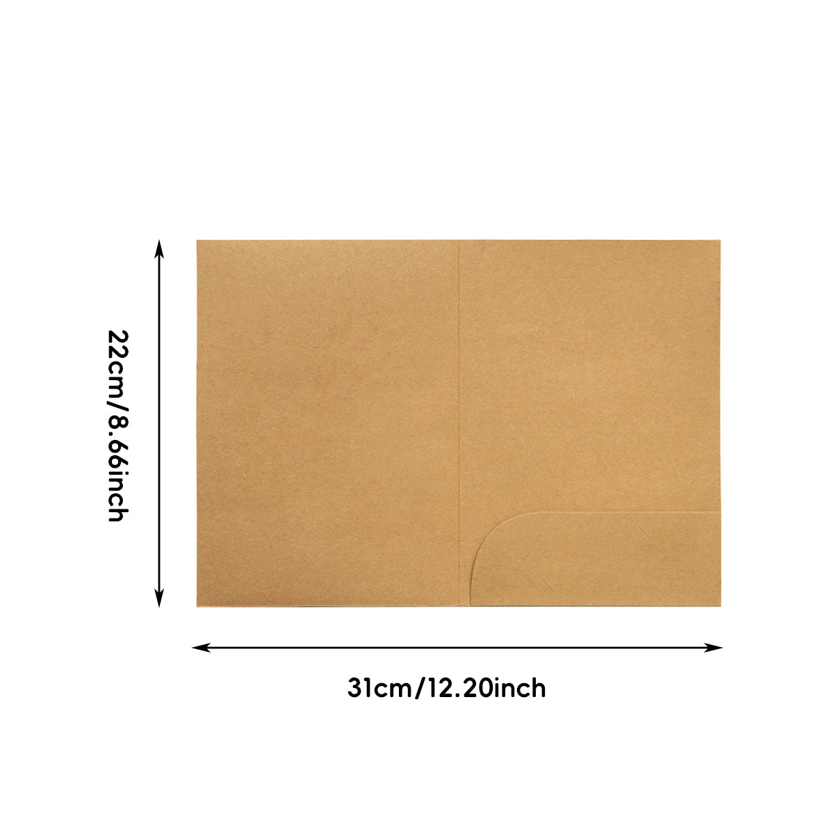 10pcs Kraft Paper File Folders for A4 Documents