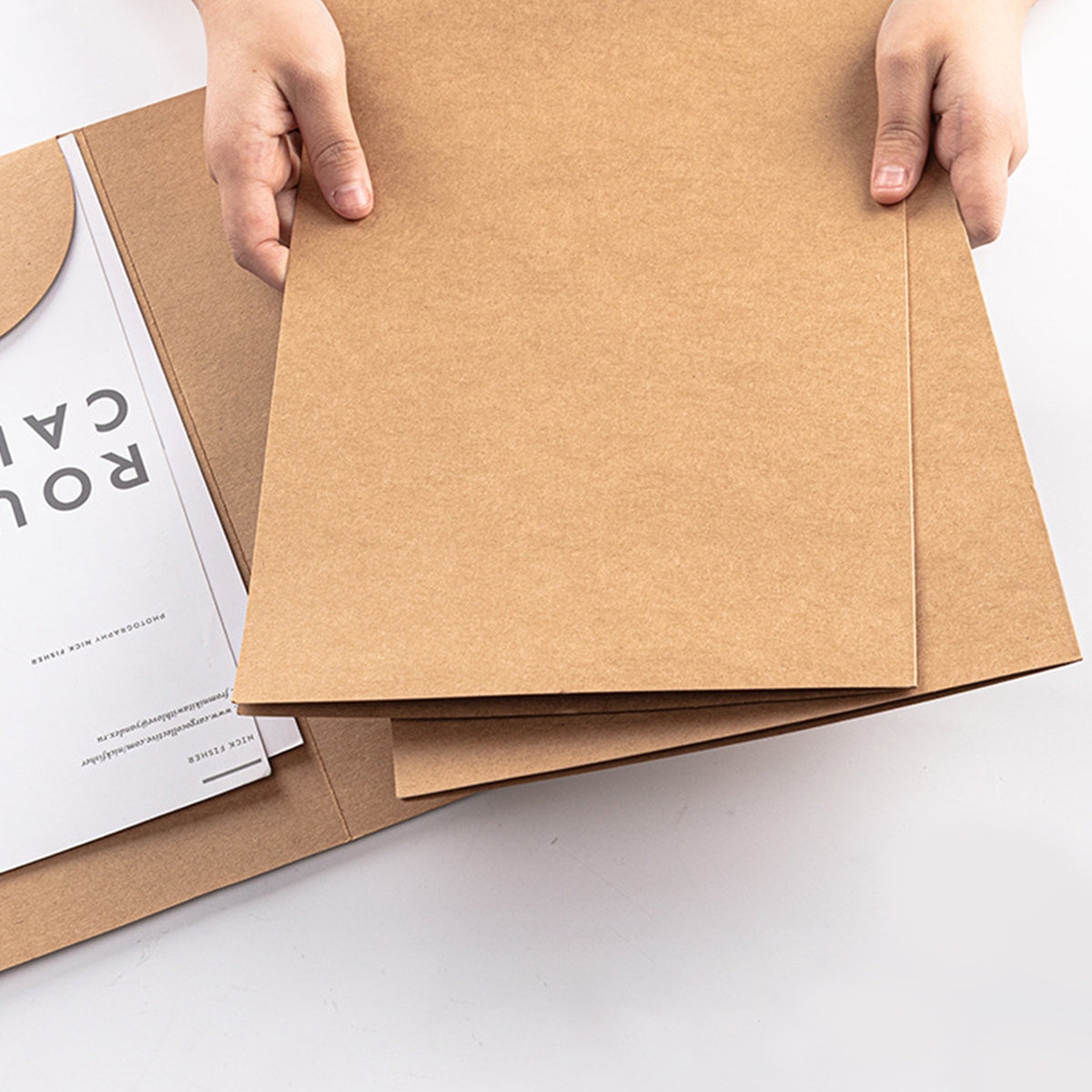 10pcs Kraft Paper File Folders for A4 Documents