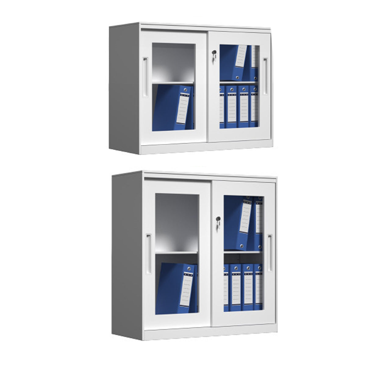 Lockable File Storage Cabinet with Clear Window