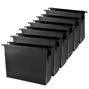 6 Pcs Waterproof Hanging File Folders Expandable Gusset Black
