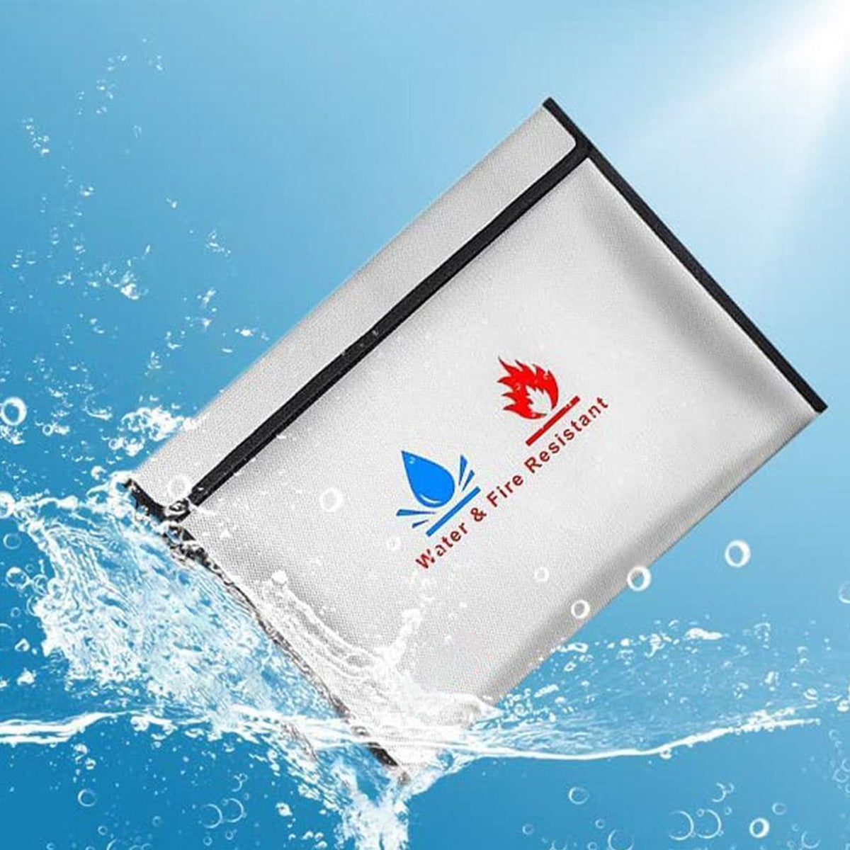 3 Pcs Fireproof Document Bag Water Resistant Coating