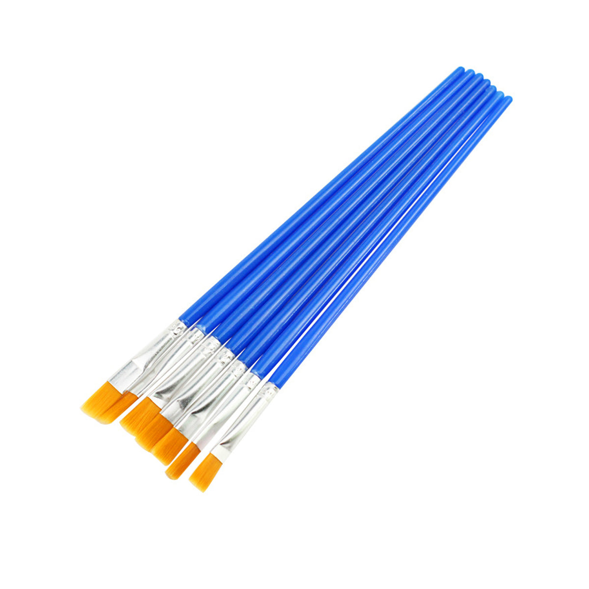 50/100 Pcs Plastic Flat Tip Hook Line Brushes for Kids DIY Ceramics & Watercolor Painting