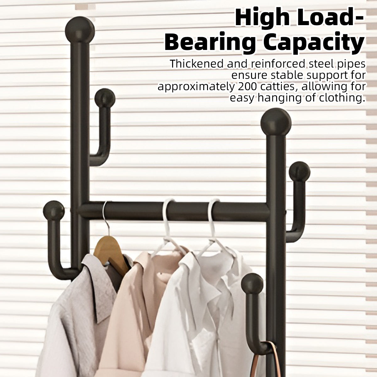 Moveable Floor Coat Rack for Bedroom Storage