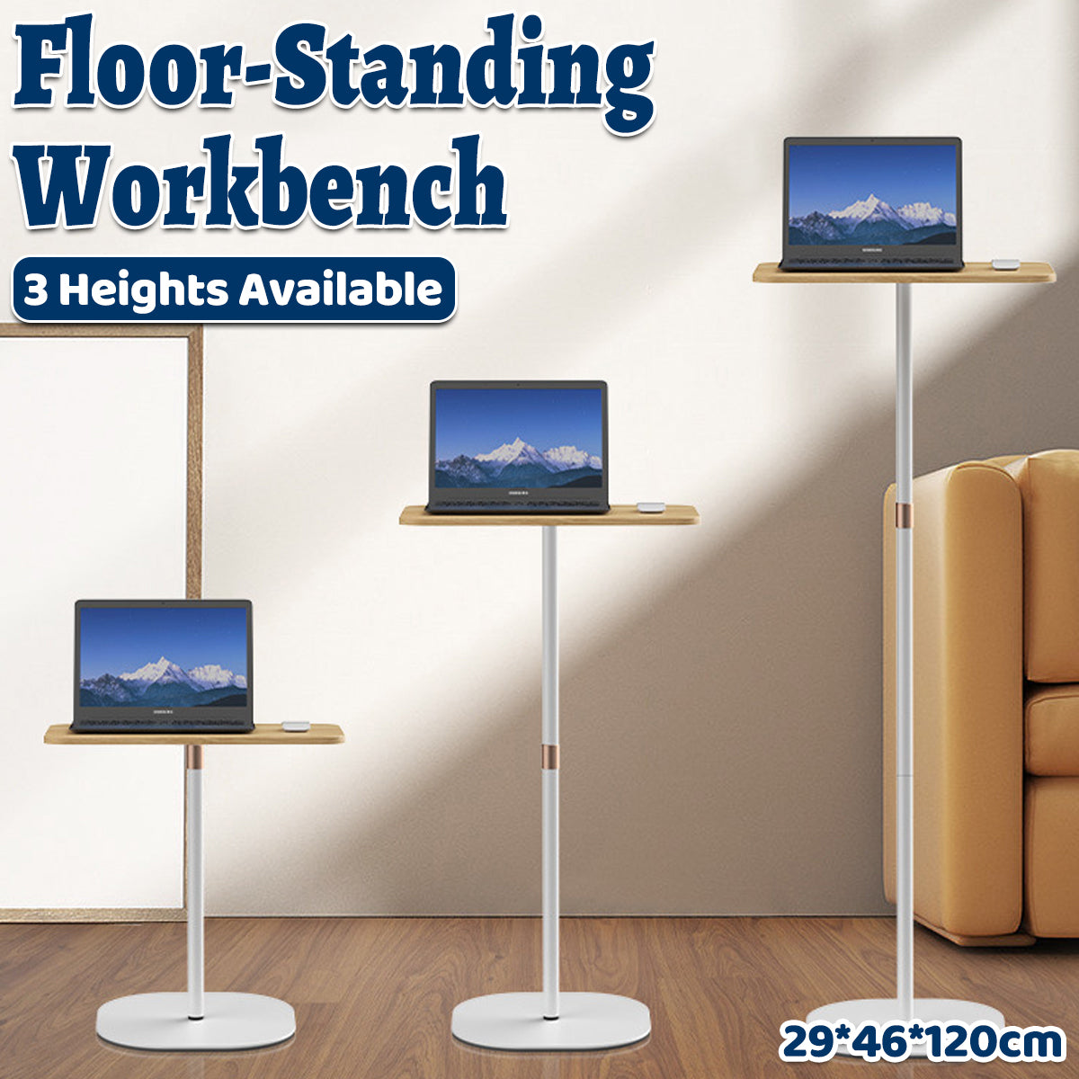 Floor Standing Workbench Adjustable Height for Home Office Use