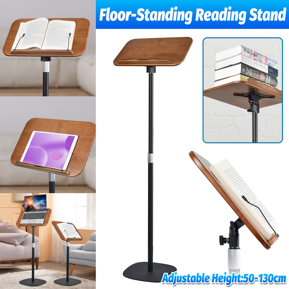 Floor Standing Reading Stand Adjustable Height and Angle