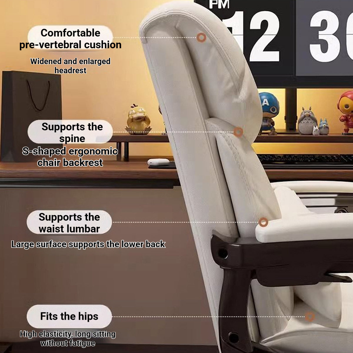 Ergonomic High Back Computer Chair with Armrests