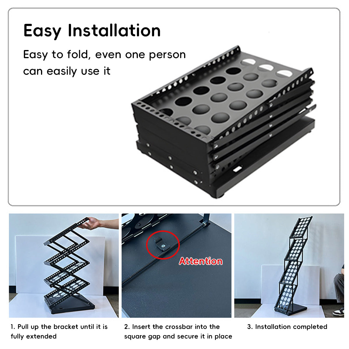 A4 Foldable Metal Magazine File Rack