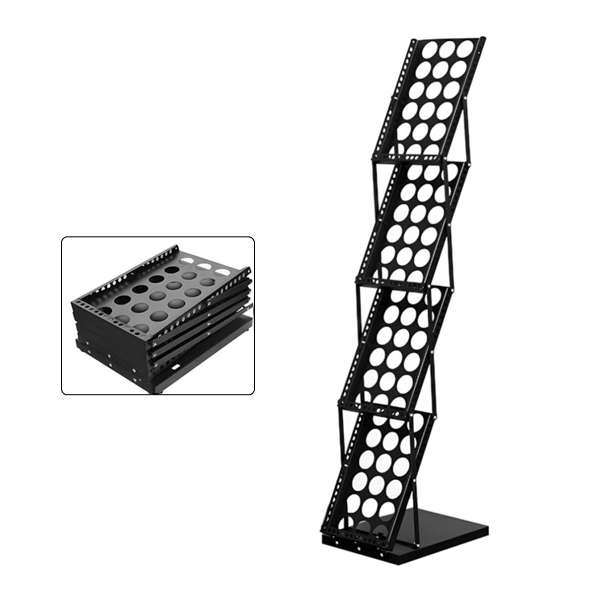 A4 Foldable Metal Magazine File Rack