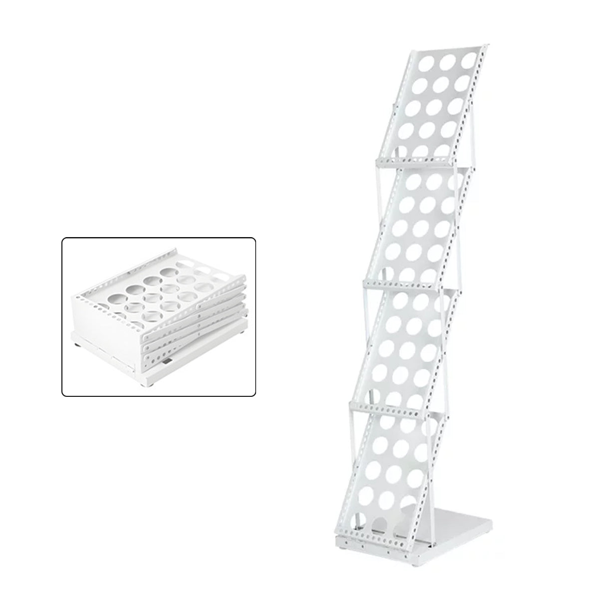 A4 Foldable Metal Magazine File Rack