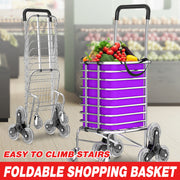 8-Wheel Folding Shopping Cart with Oxford Bag