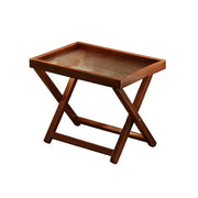 Bamboo Folding Side Table with Removable Tray Top