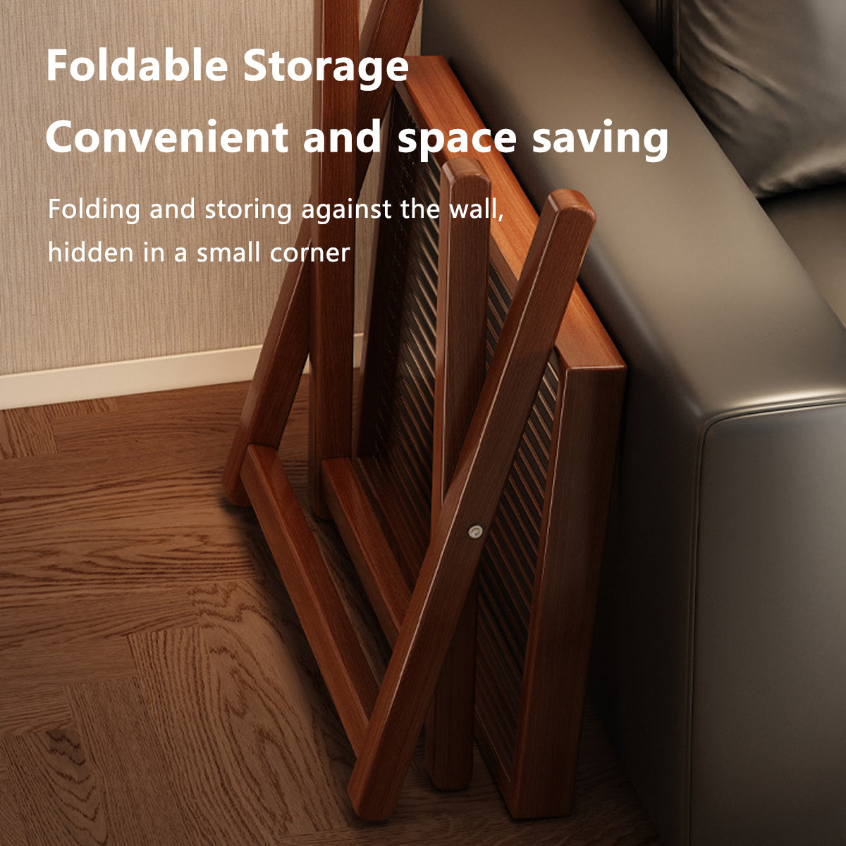 Bamboo Folding Side Table with Removable Tray Top