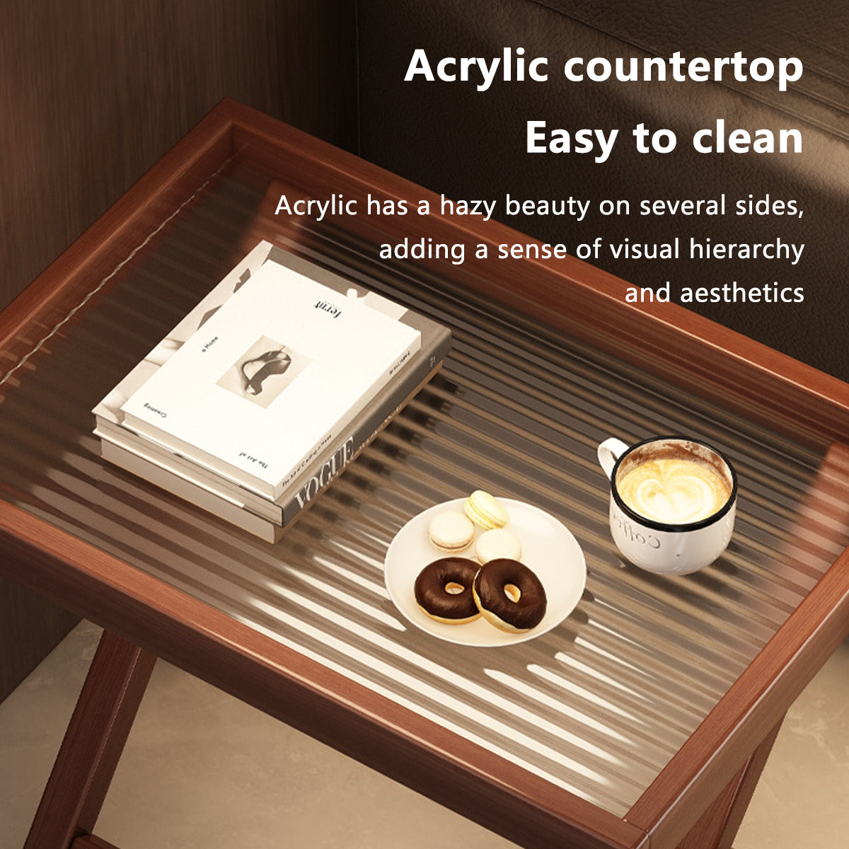 Bamboo Folding Side Table with Removable Tray Top