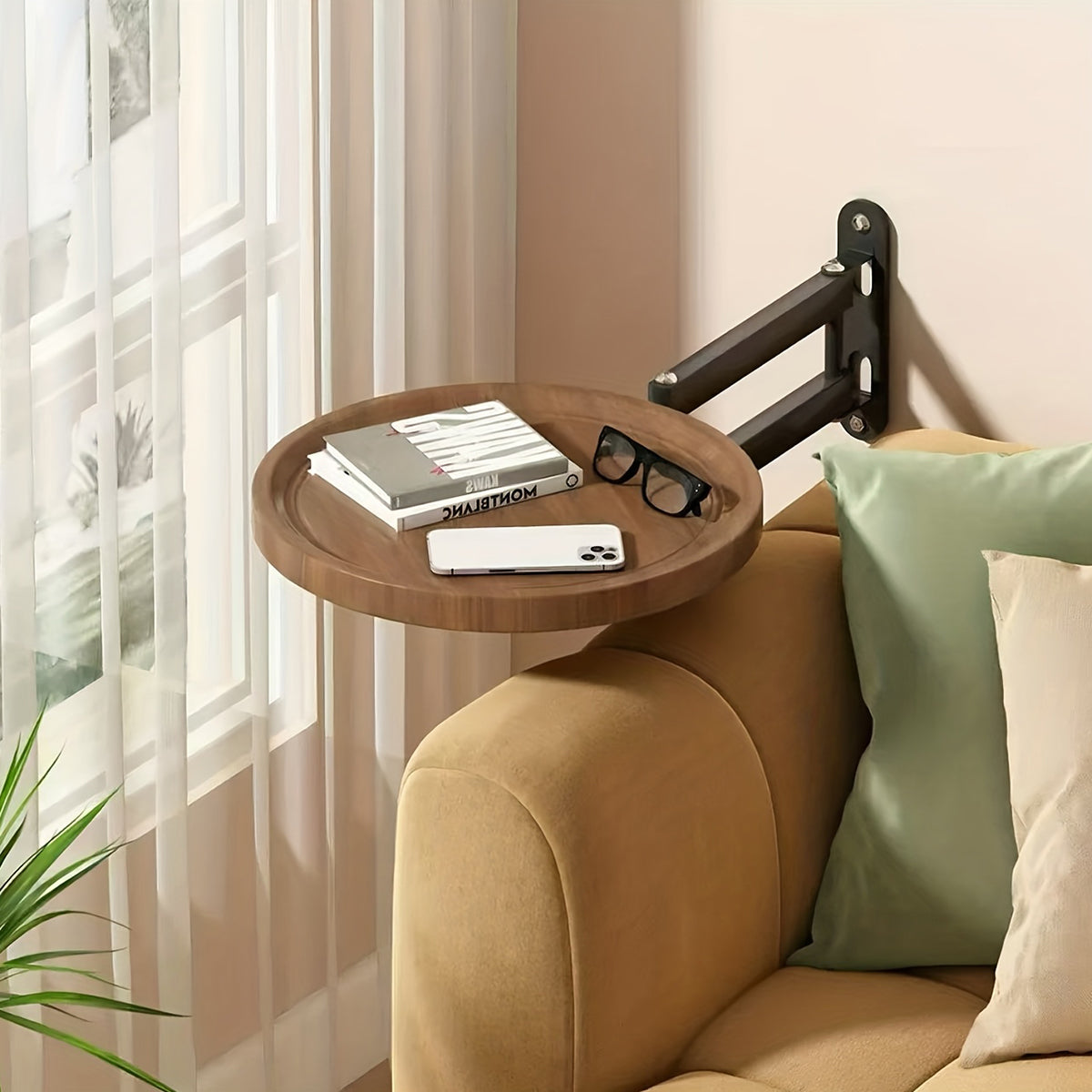 Wall Mounted Foldable Rotating Table for Kitchen