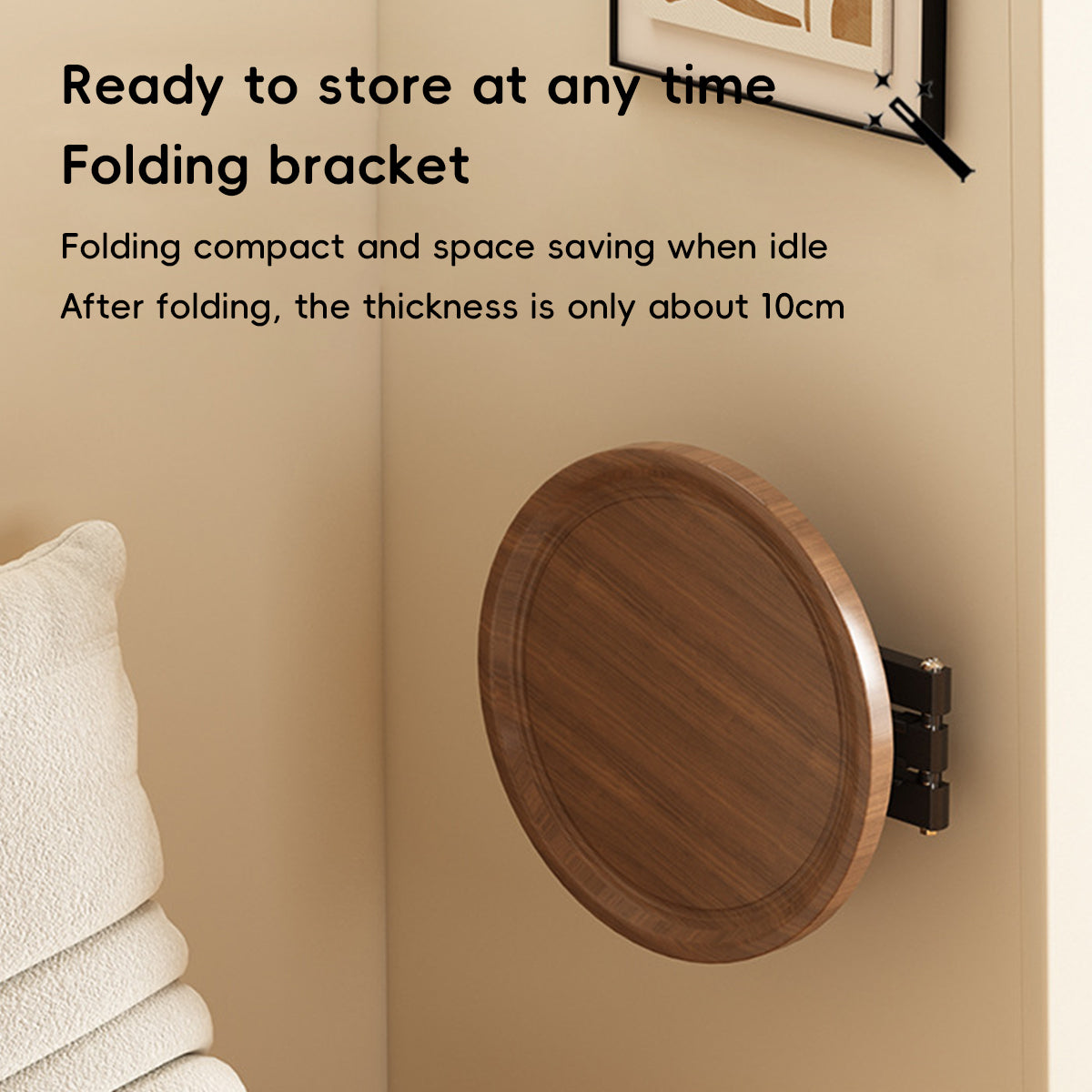 Wall Mounted Foldable Rotating Table for Kitchen